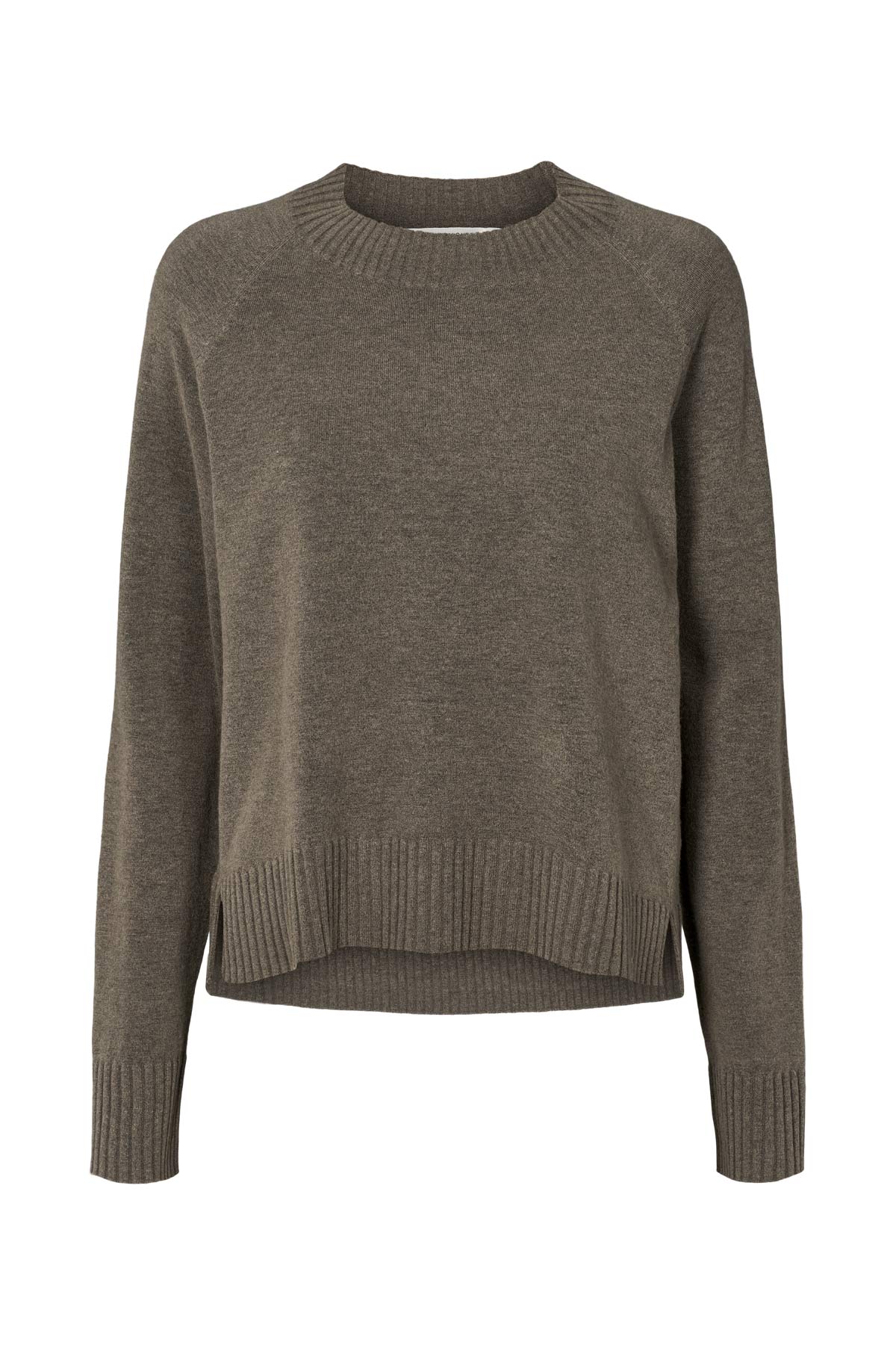 Ruca - Knit lounge boxy sweater I Mole melange Mole melange XS 5 - Rabens Saloner