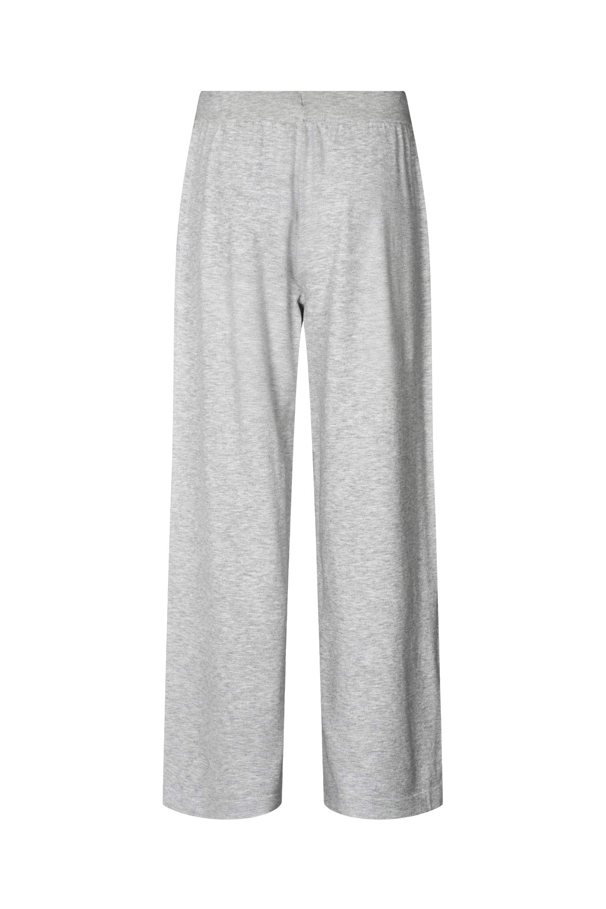 Filine - Knit lounge wide pants I Grey melange 5 - Rabens Saloner