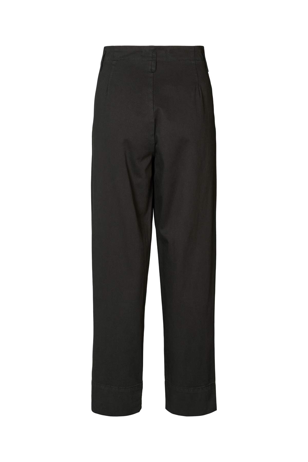 Raina - Canvas light pleat pant I Faded Black 6 - Rabens Saloner