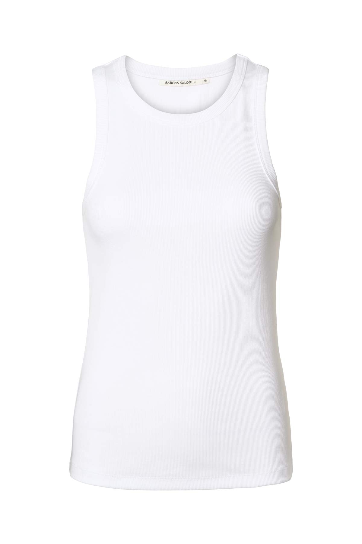 Nelle - Rib jersey tank I White 3 - Rabens Saloner