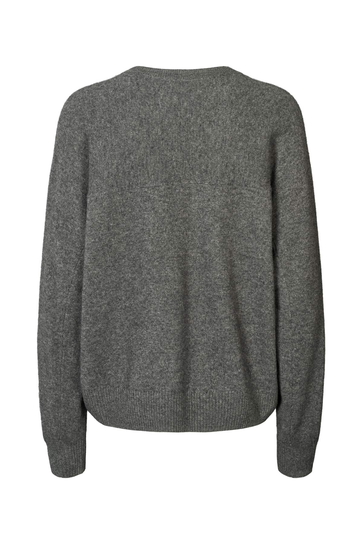 Dalani - Woolcash boxy sweater I Dark grey melange 10 - Rabens Saloner