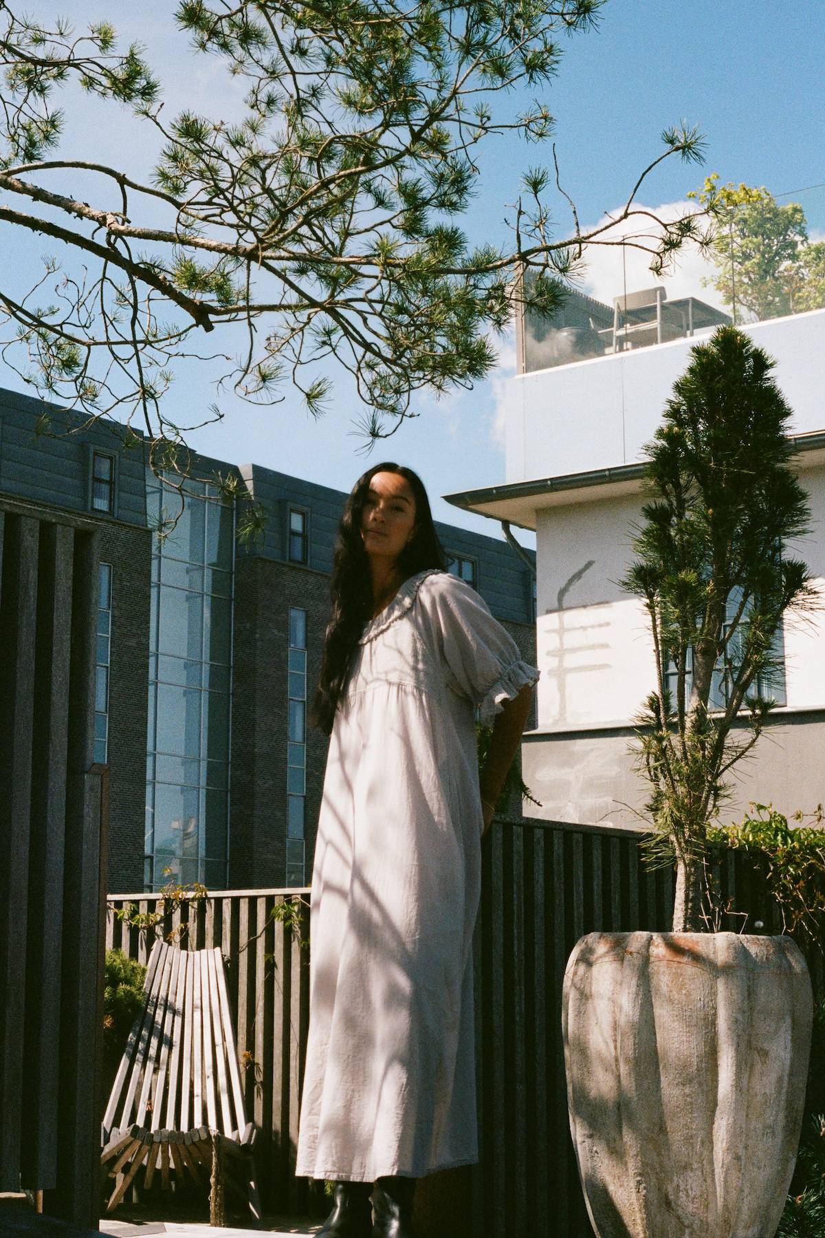 Dorothea - Cotton long angel dress I Sandy 3 - Rabens Saloner