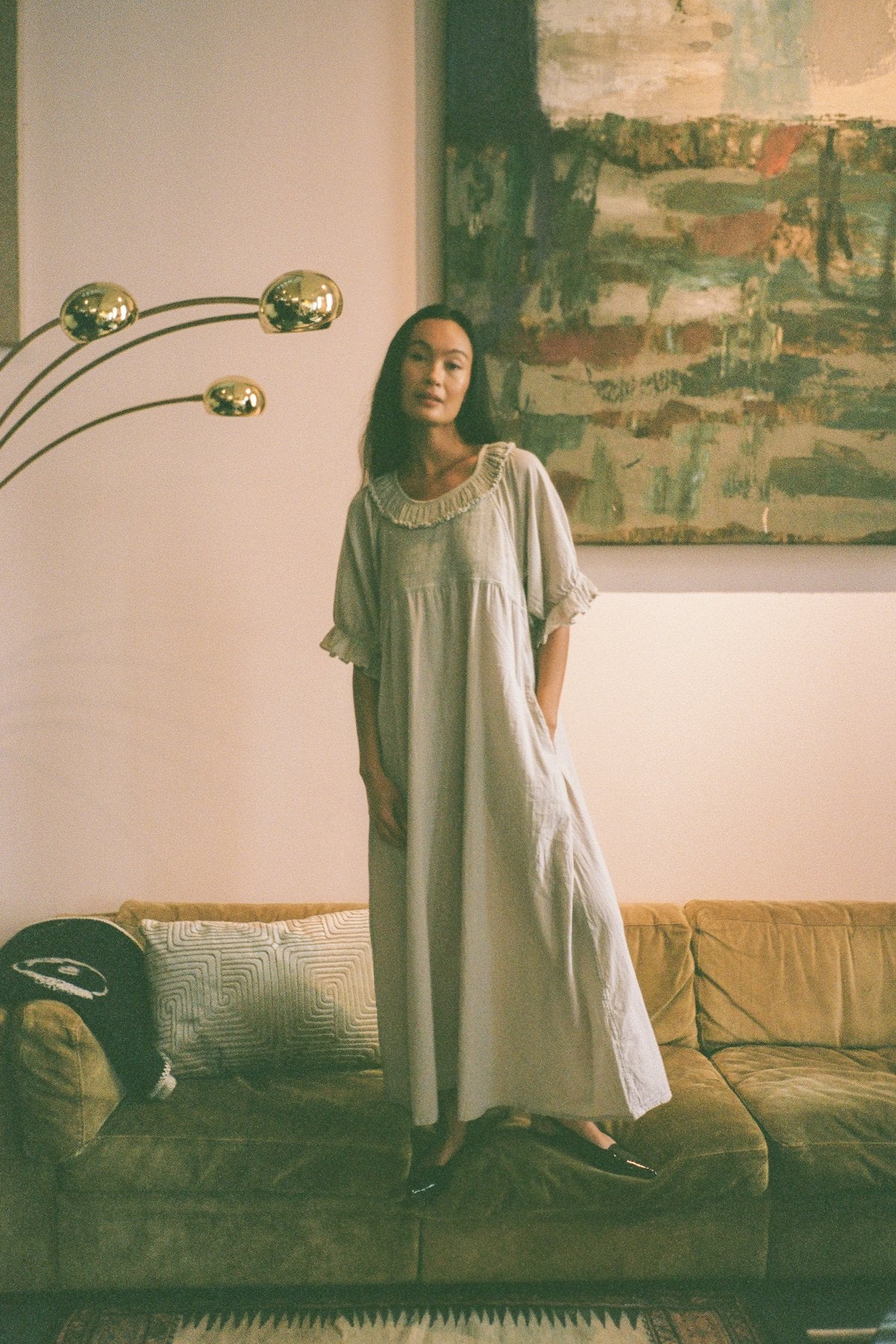 Dorothea - Cotton long angel dress I Sandy 4 - Rabens Saloner