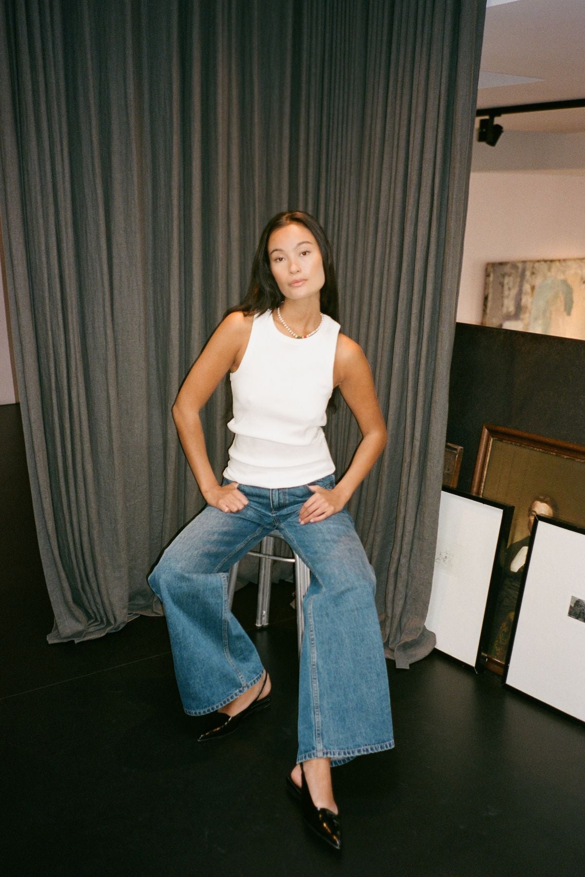 Nelle - Rib jersey tank I White 1 - Rabens Saloner