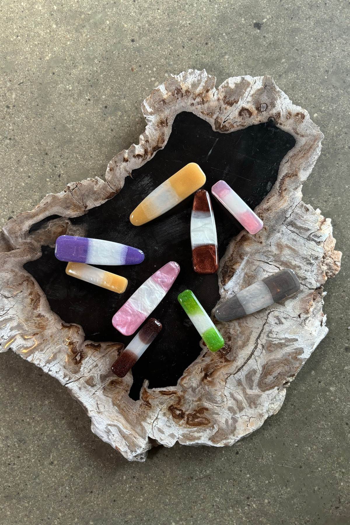 Hair Clip Mini - Zia I Yellow Stripe