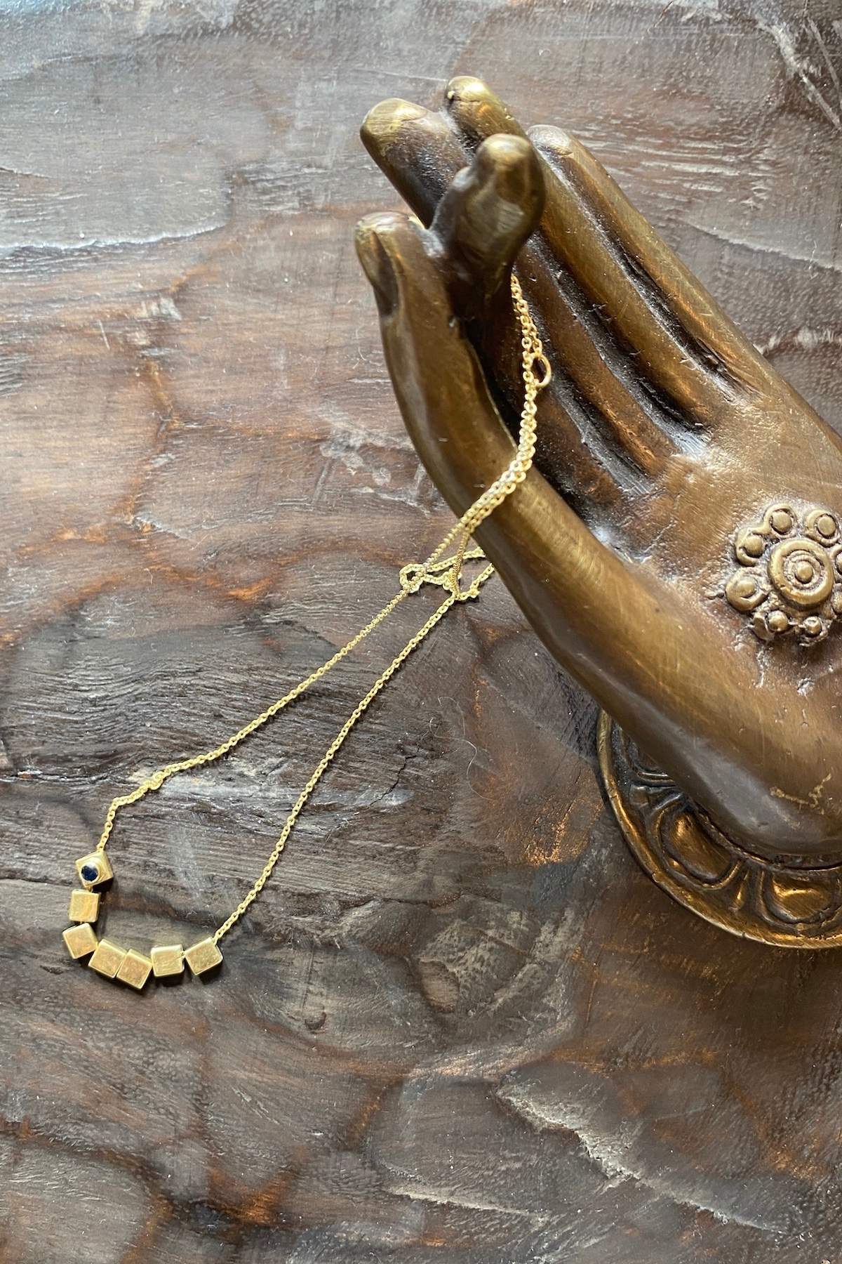 Square beads necklace - Nafsu I Gold 2 - Rabens Saloner