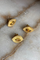 Nafsu - Eye stud earring I Bright stone    3 - Rabens Saloner