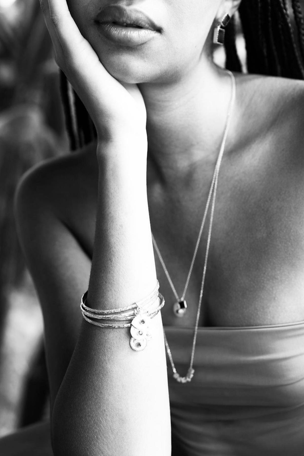 Nafsu - Eye bangle I Purple stone 2 - Rabens Saloner