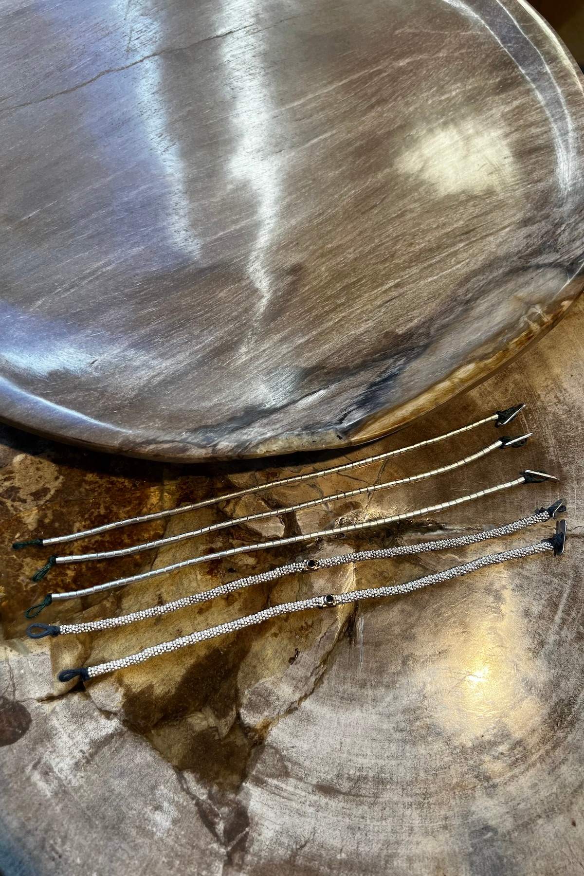 Nafsu - Tube bead bracelet I Silver 4 - Rabens Saloner