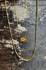 Nafsu - Tube bead golden necklace I 60 cm    3 - Rabens Saloner