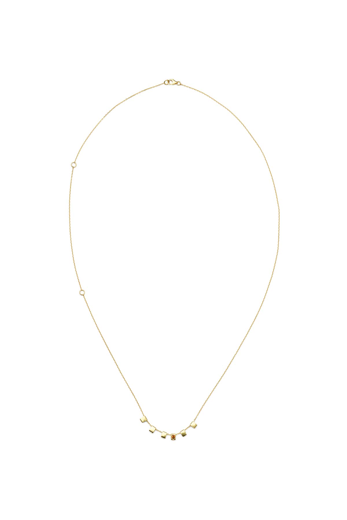 Square beads necklace - Nafsu I Gold Gold O/S 1 - Rabens Saloner