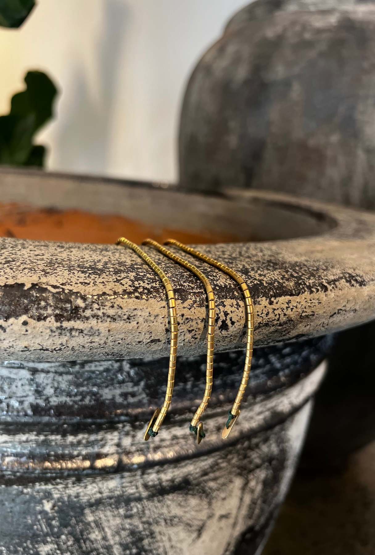 Nafsu - Tube bead bracelet I Gold plated 2 - Rabens Saloner