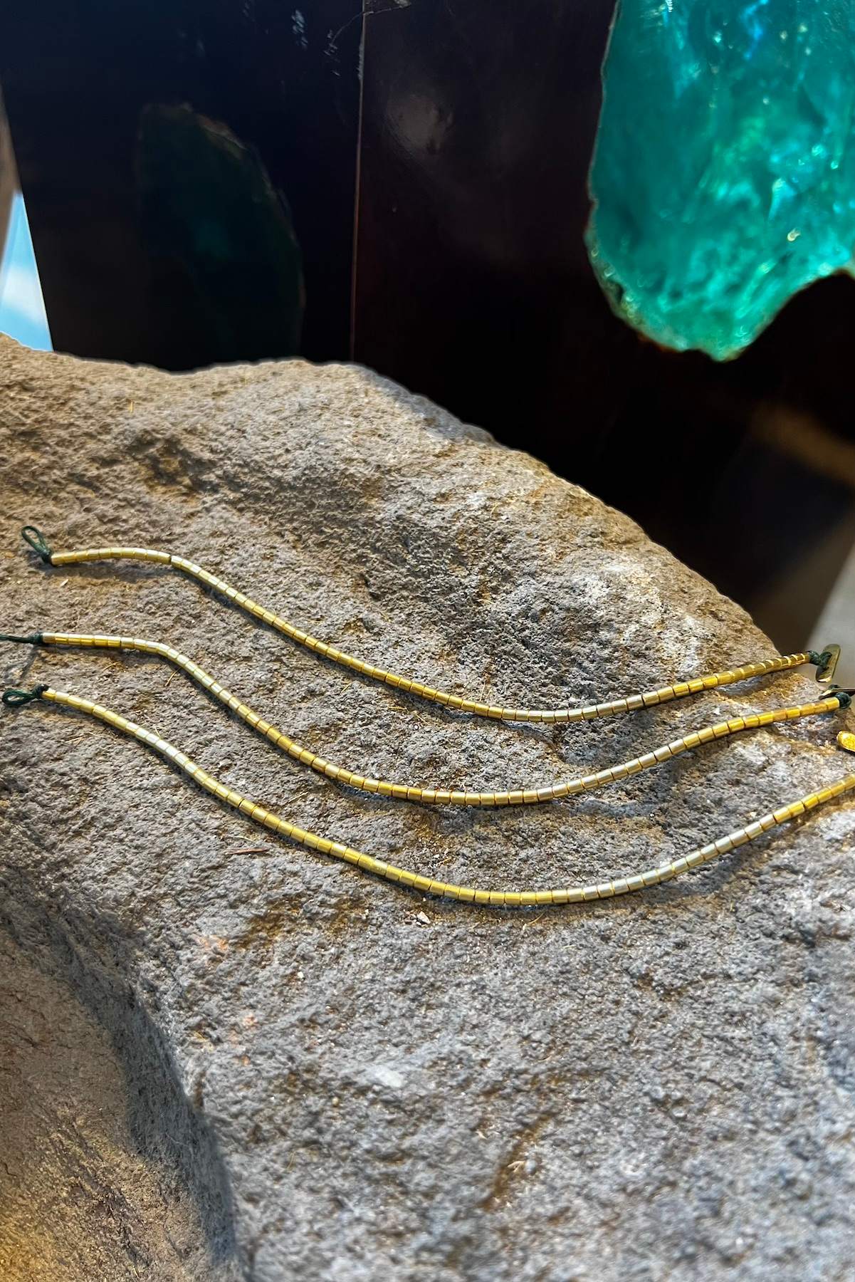 Tube Bead Anklet - Nafsu I Gold 3 - Rabens Saloner