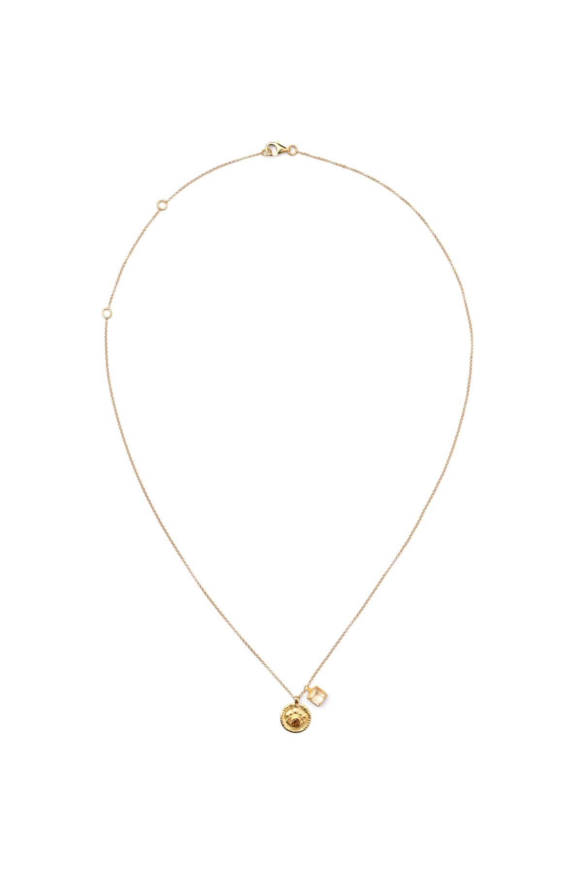 Nafsu - Necklace w/eye and square pendant I Bright combo Bright combo 6 - Rabens Saloner