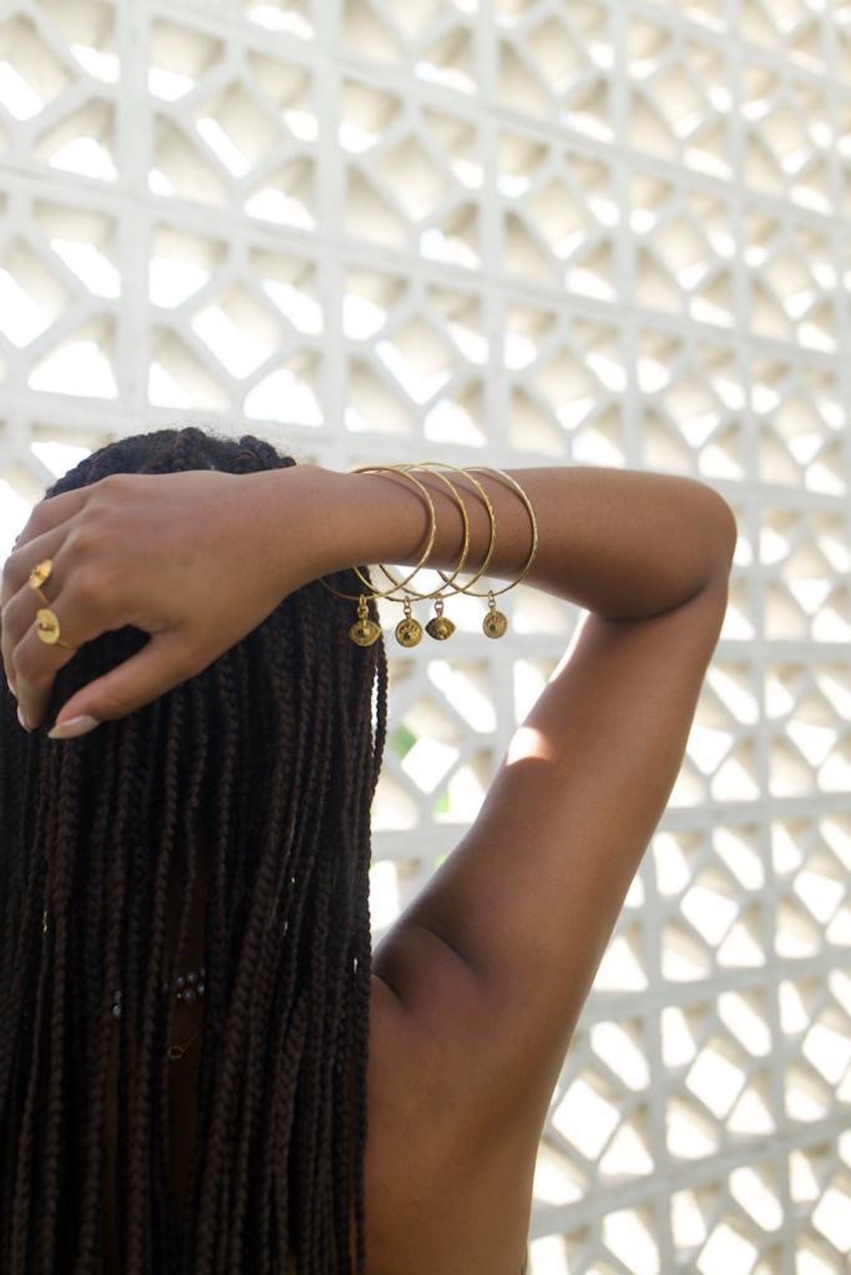 Nafsu - Eye bangle I Dark stone 4 - Rabens Saloner