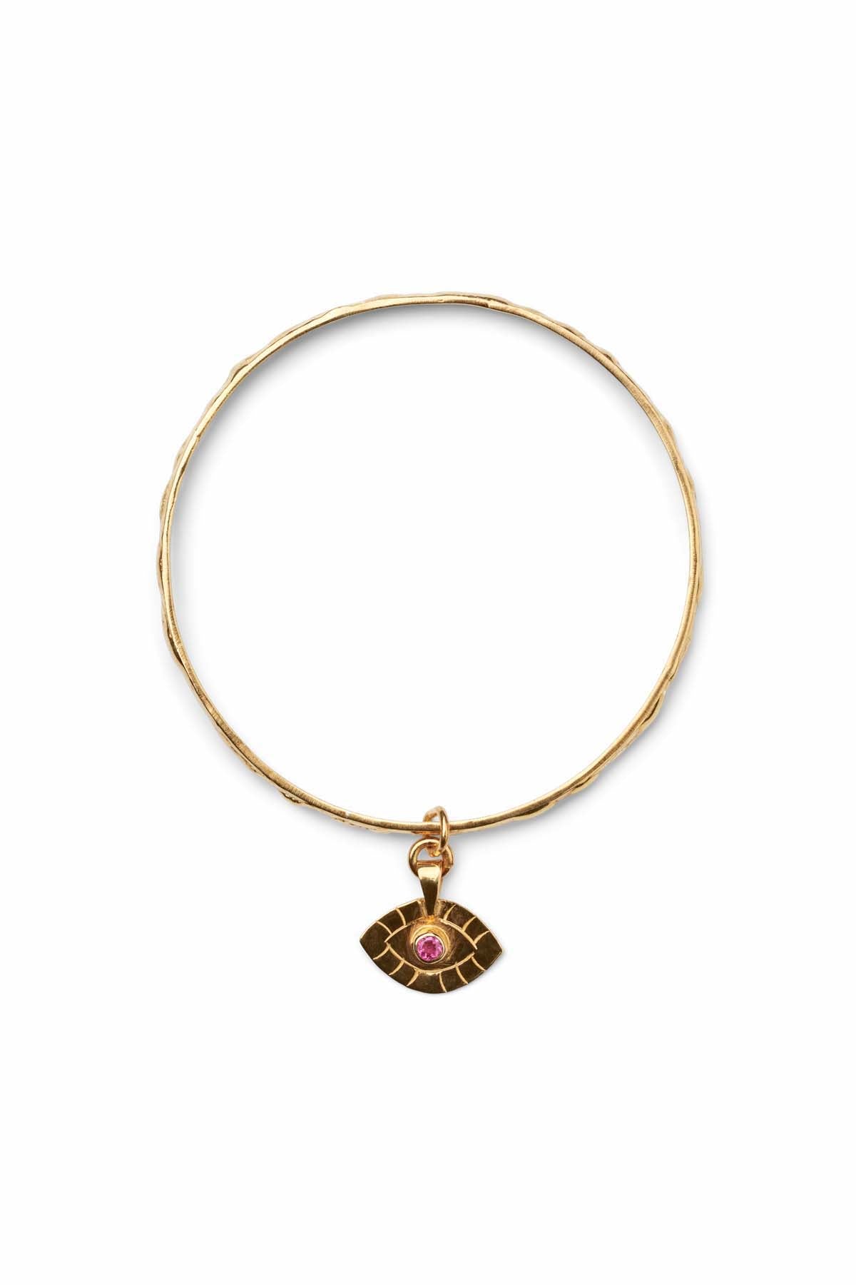 Nafsu - Eye bangle I Purple stone 1 - Rabens Saloner