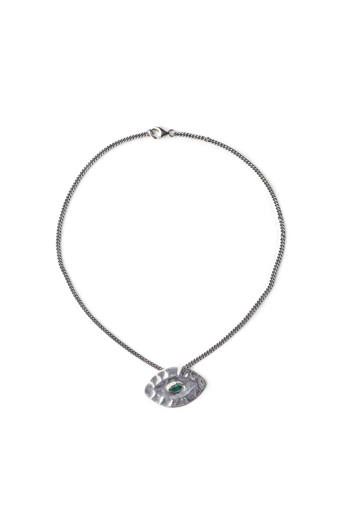 Necklace With Giant Eye Pendant - Nafsu I Silver Silver 1 - Rabens Saloner