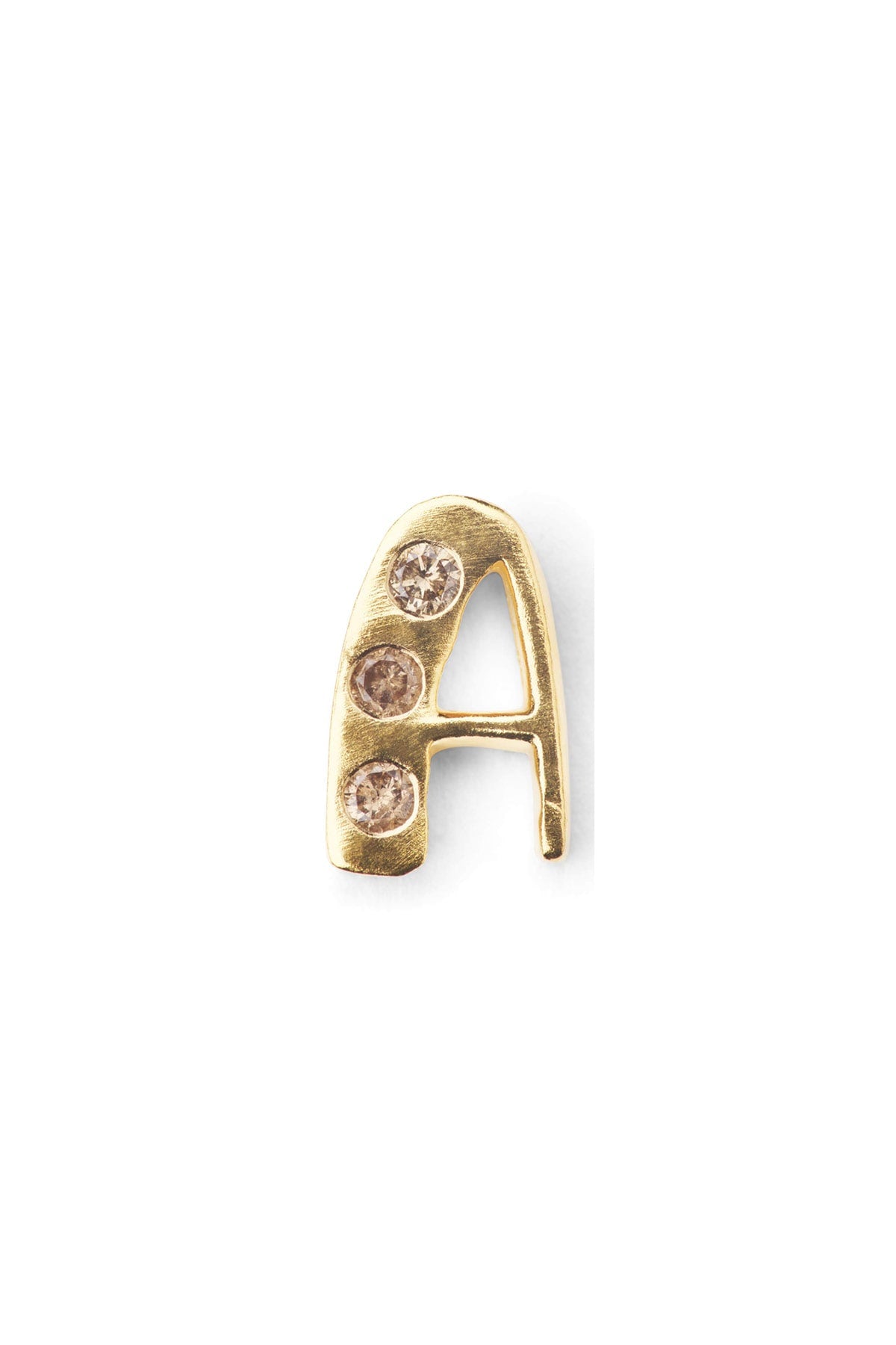 Diamond letter ear stud - Rabens Momento I Gold w/ Champaign diamond Gold w/ Champaign diamond A 5 - Rabens Saloner