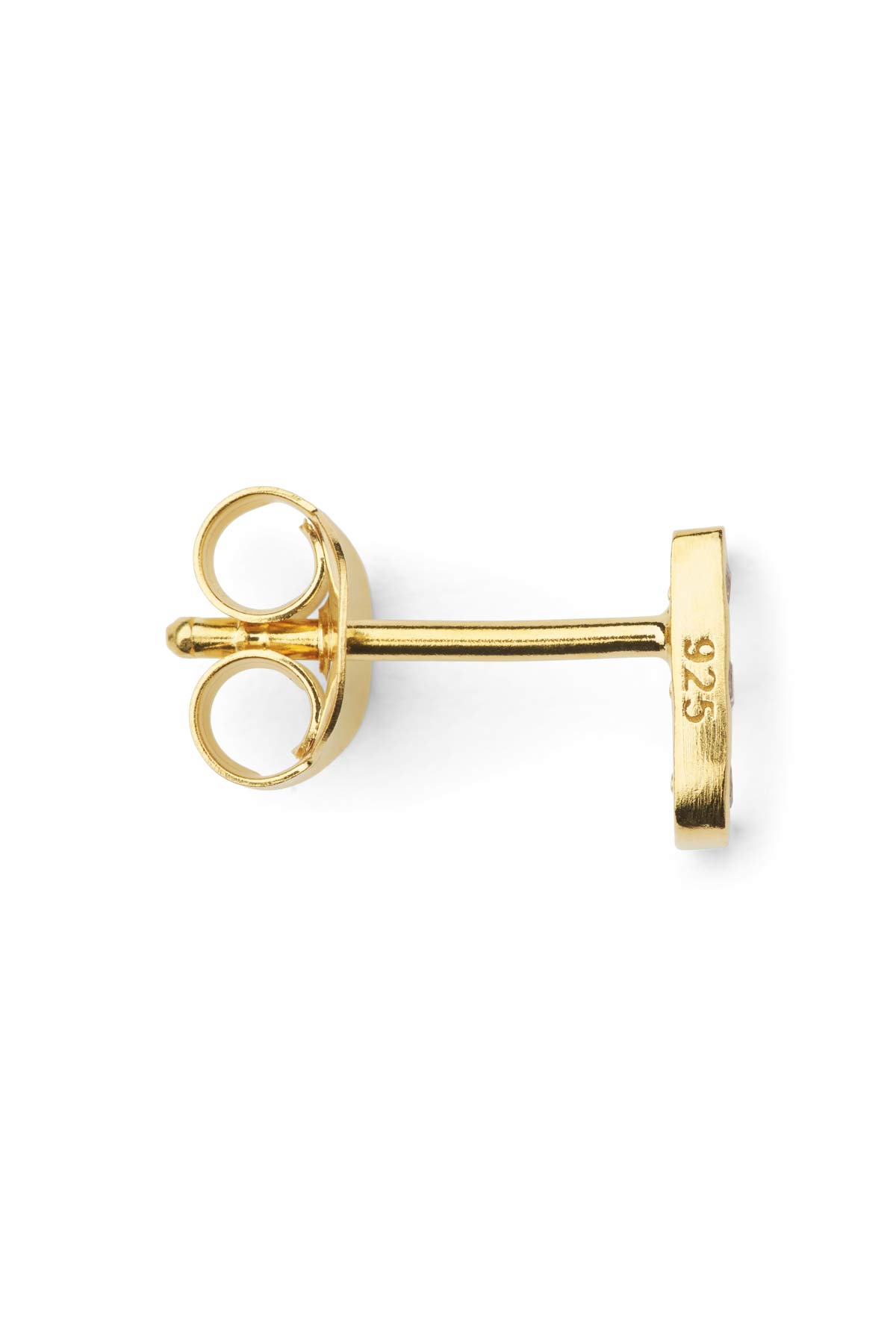 Diamond letter ear stud - Rabens Momento I Gold w/ Champaign diamond