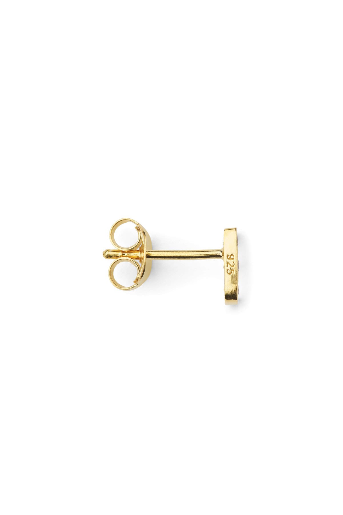 Diamond letter ear stud - Rabens Momento I Gold w/ Champaign diamond 14 - Rabens Saloner