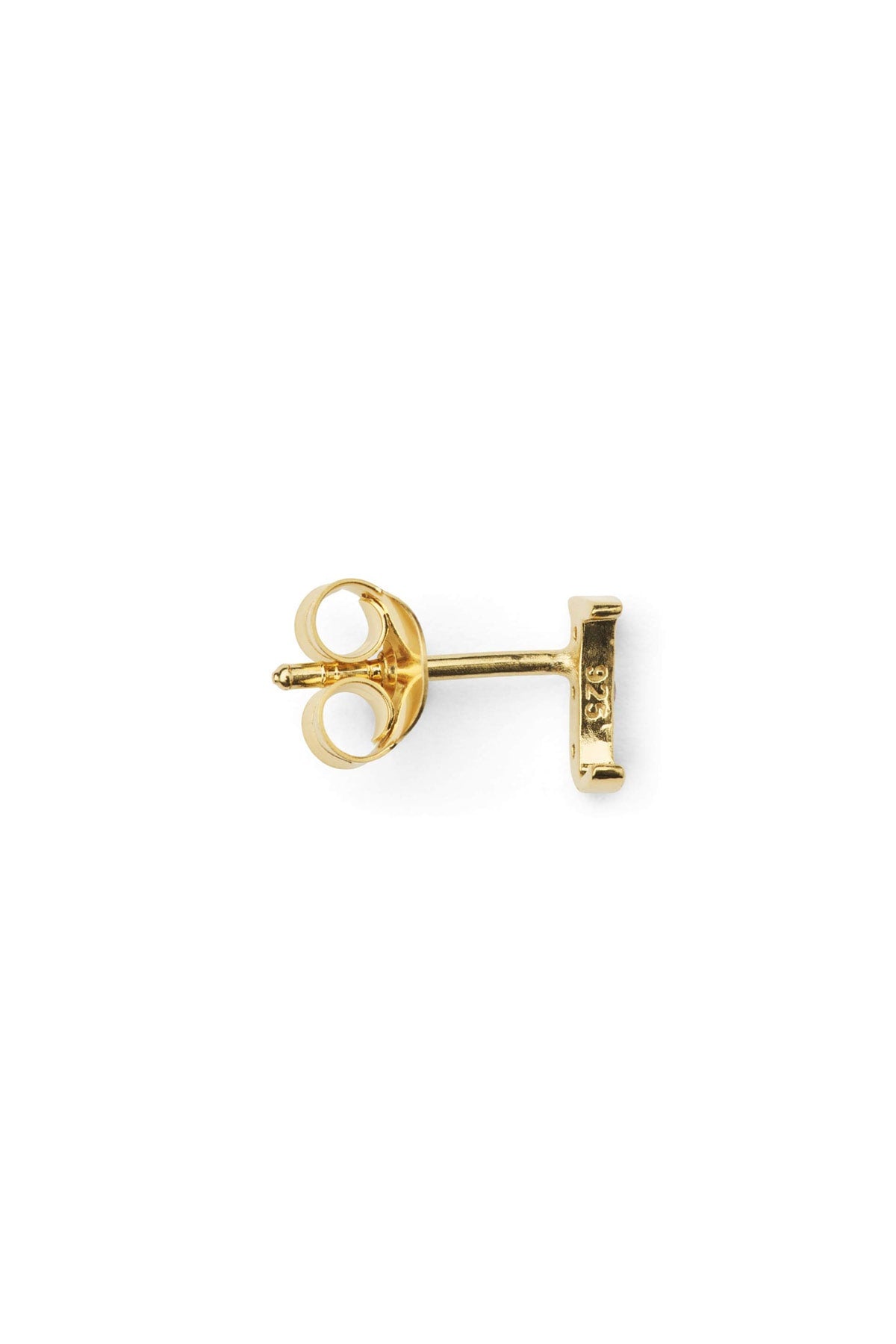 Diamond letter ear stud - Rabens Momento I Gold w/ Champaign diamond 24 - Rabens Saloner