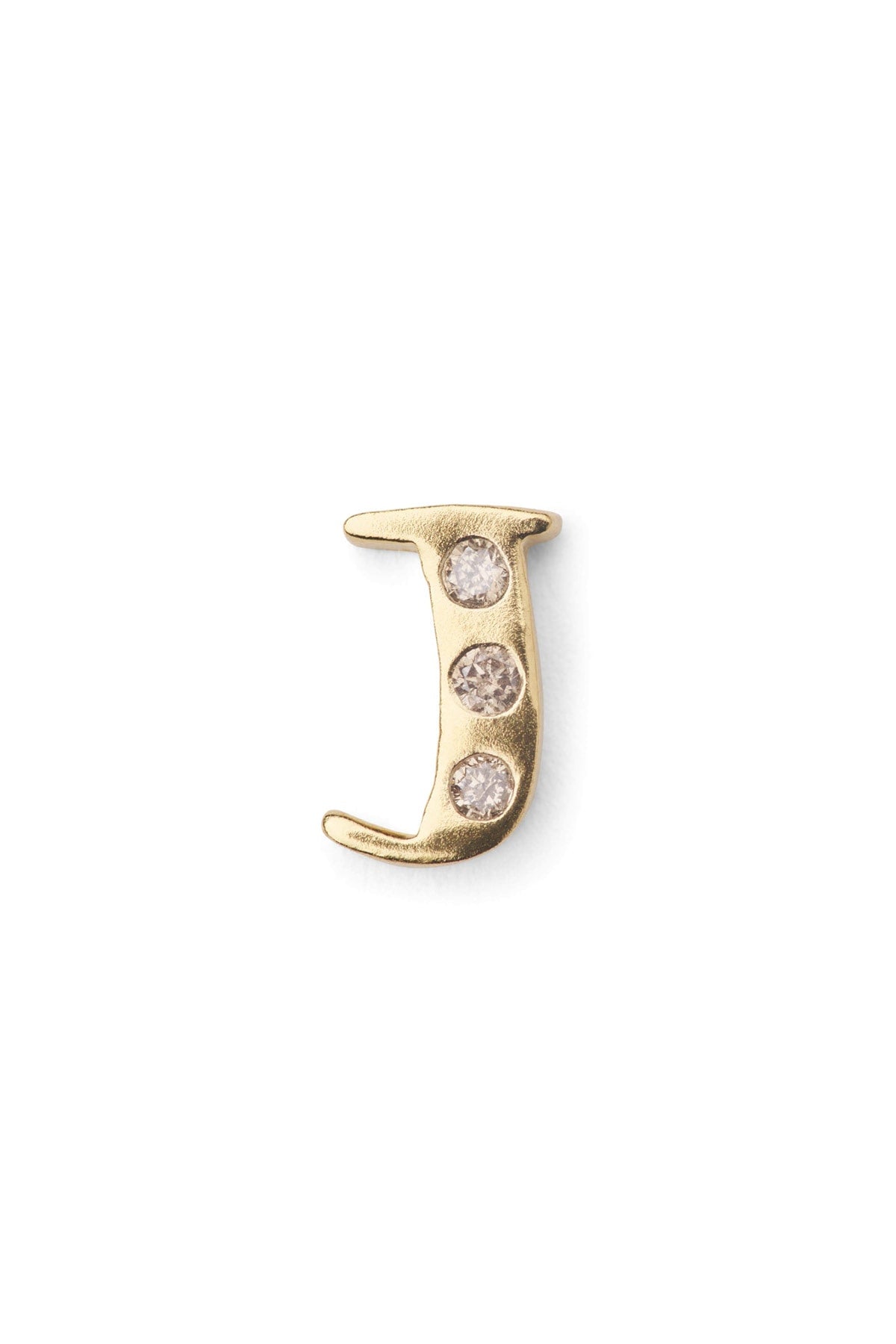 Diamond letter ear stud - Rabens Momento I Gold w/ Champaign diamond Gold w/ Champaign diamond J 23 - Rabens Saloner
