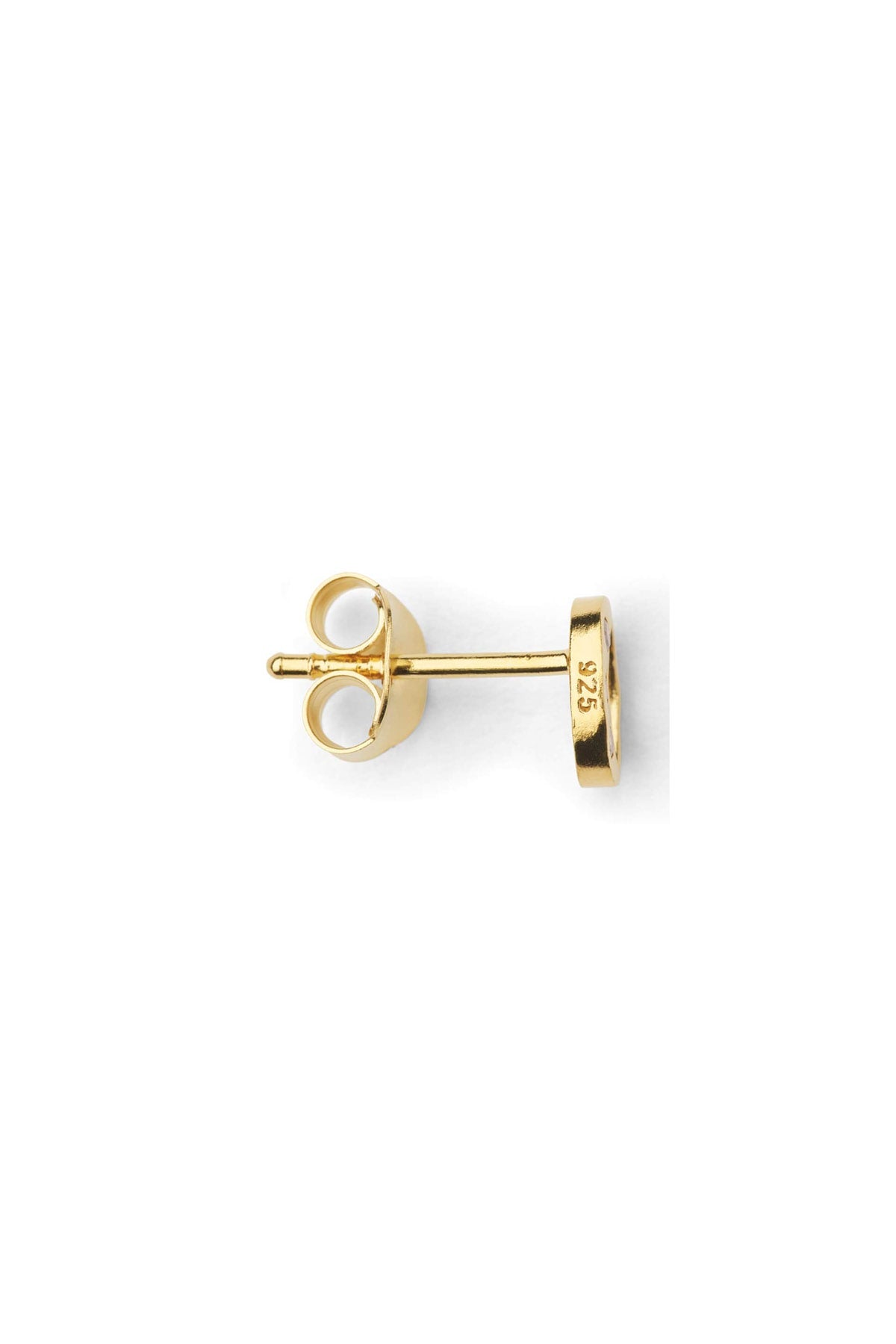 Diamond letter ear stud - Rabens Momento I Gold w/ Champaign diamond