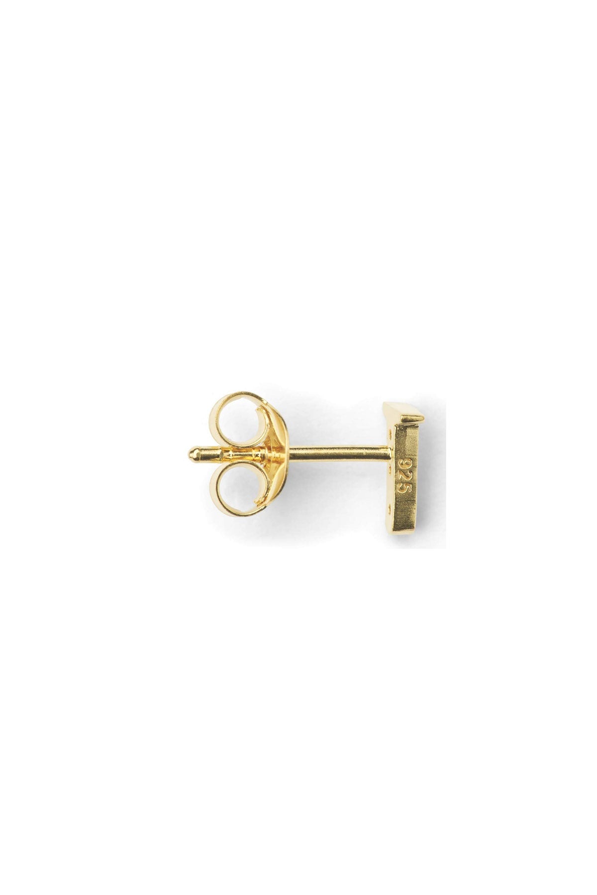 Diamond letter ear stud - Rabens Momento I Gold w/ Champaign diamond