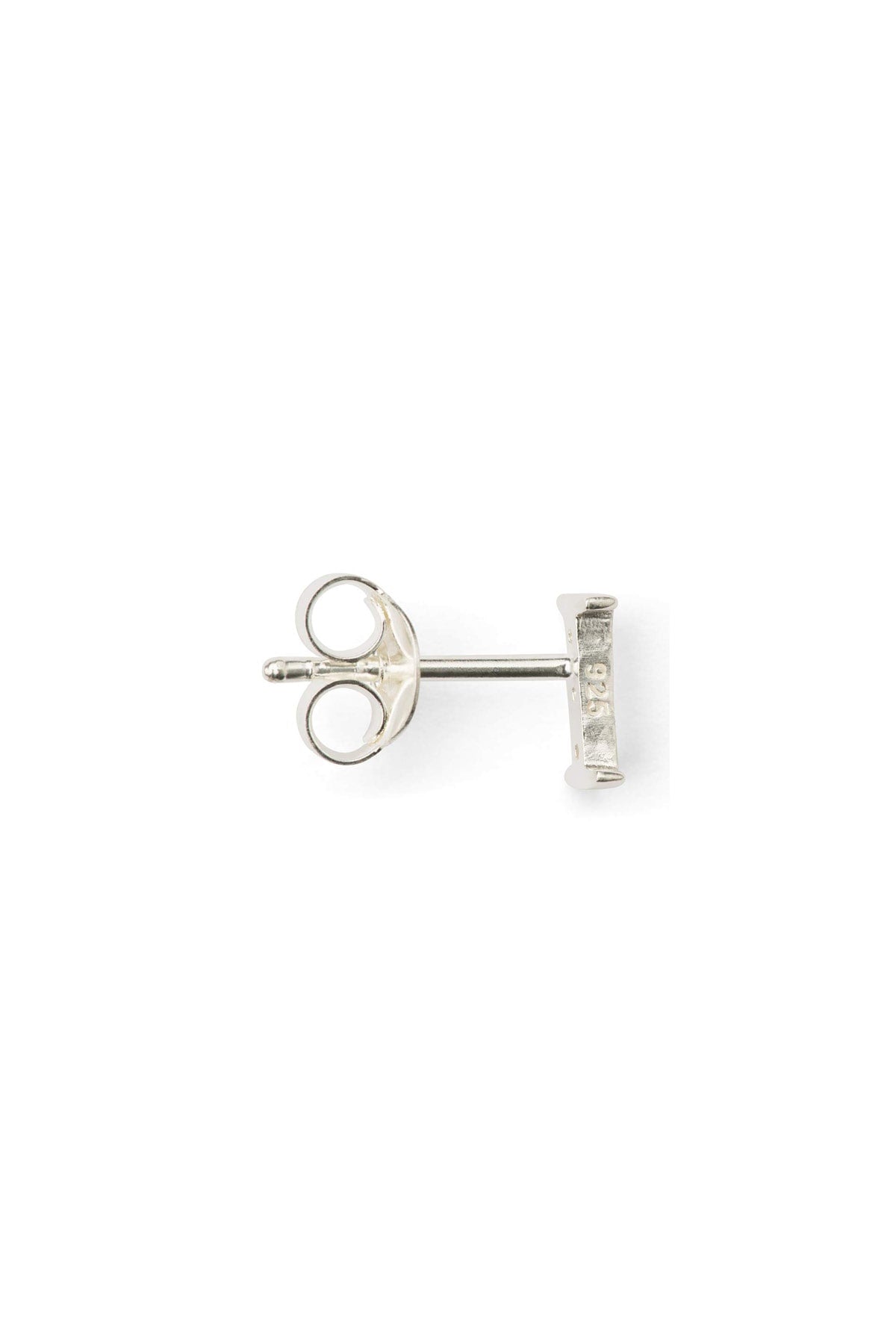Diamond letter ear stud - Rabens Momento I Silver w/ Champagne diamond 24 - Rabens Saloner