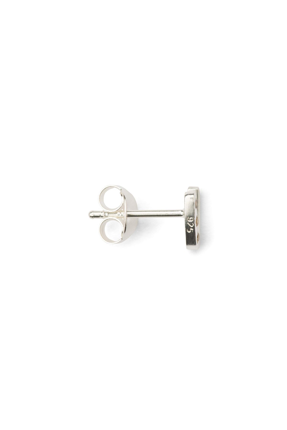 Diamond letter ear stud - Rabens Momento I Silver w/ Champaign diamond