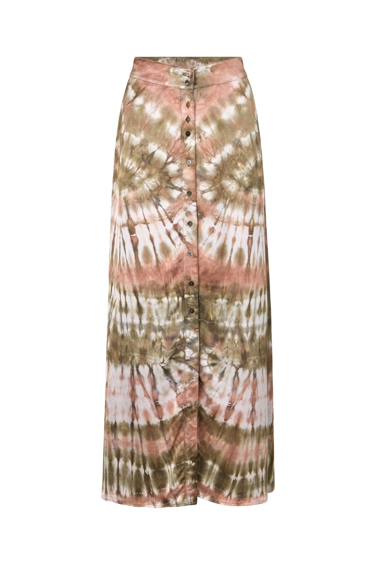 Henriette - Lava print button skirt I Rust combo Rust combo XS 4 - Rabens Saloner