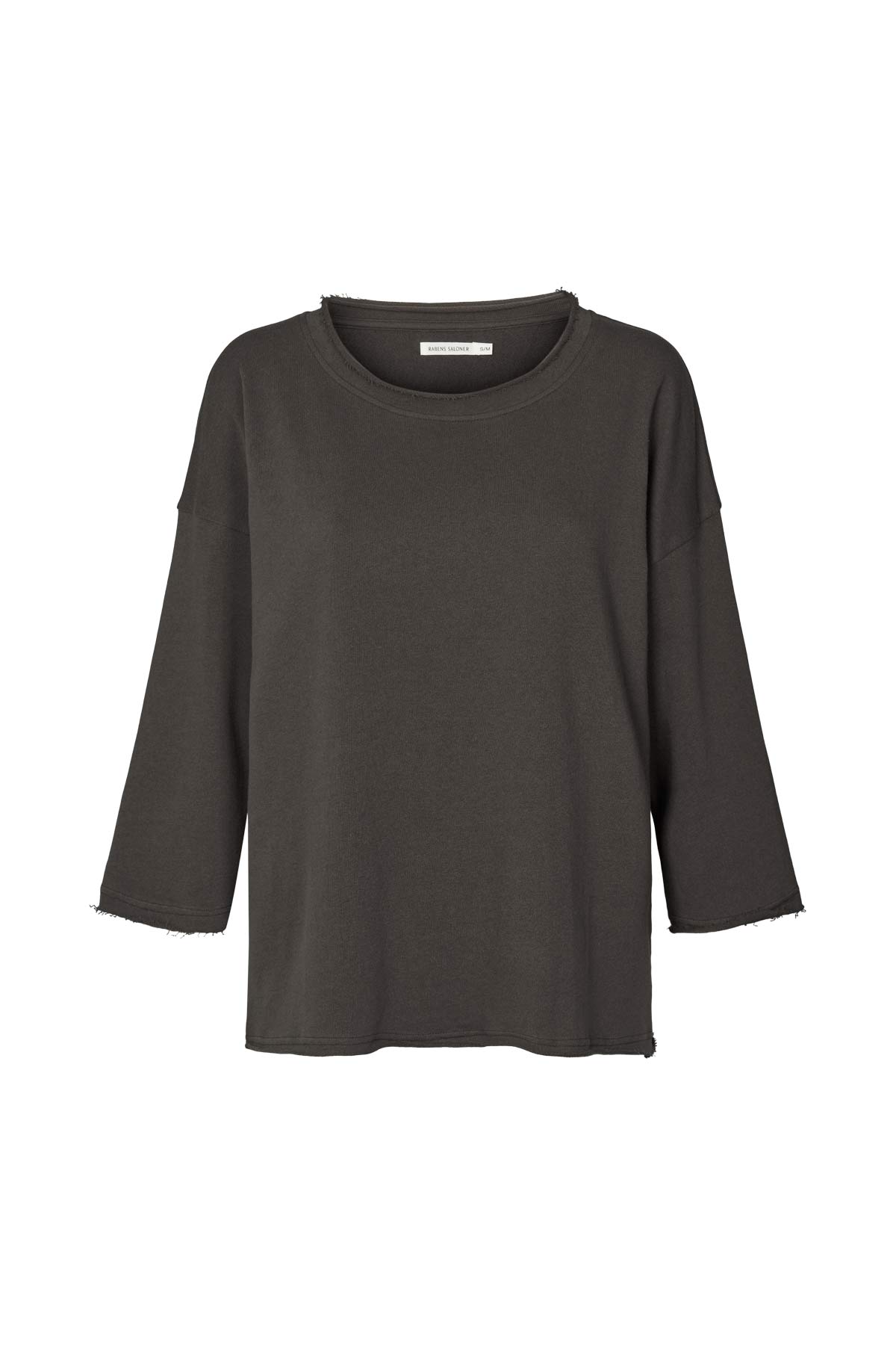 Dena - Light stretch 3/4 sleeve top I Faded black 4 - Rabens Saloner