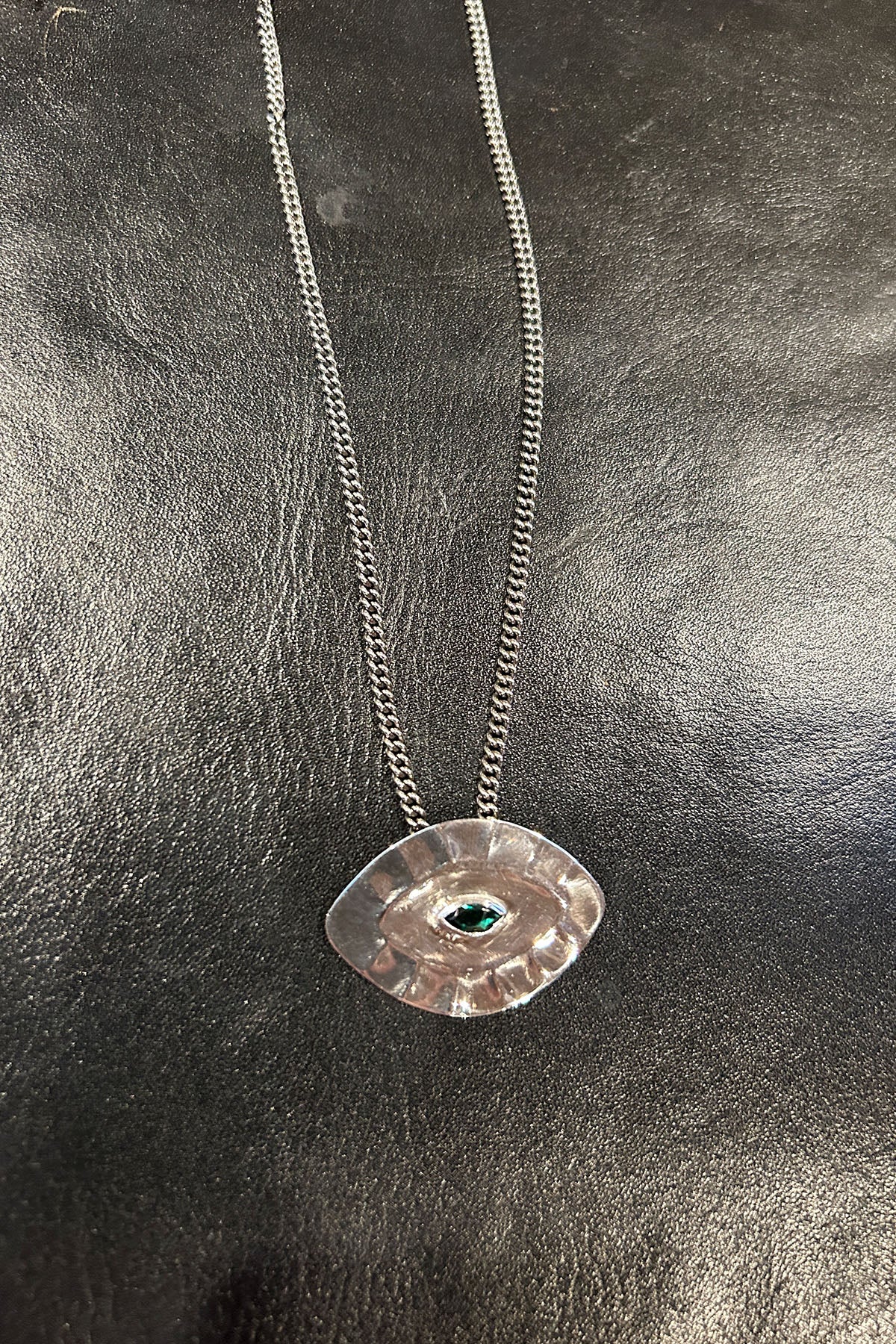 Necklace With Giant Eye Pendant - Nafsu I Silver 3 - Rabens Saloner