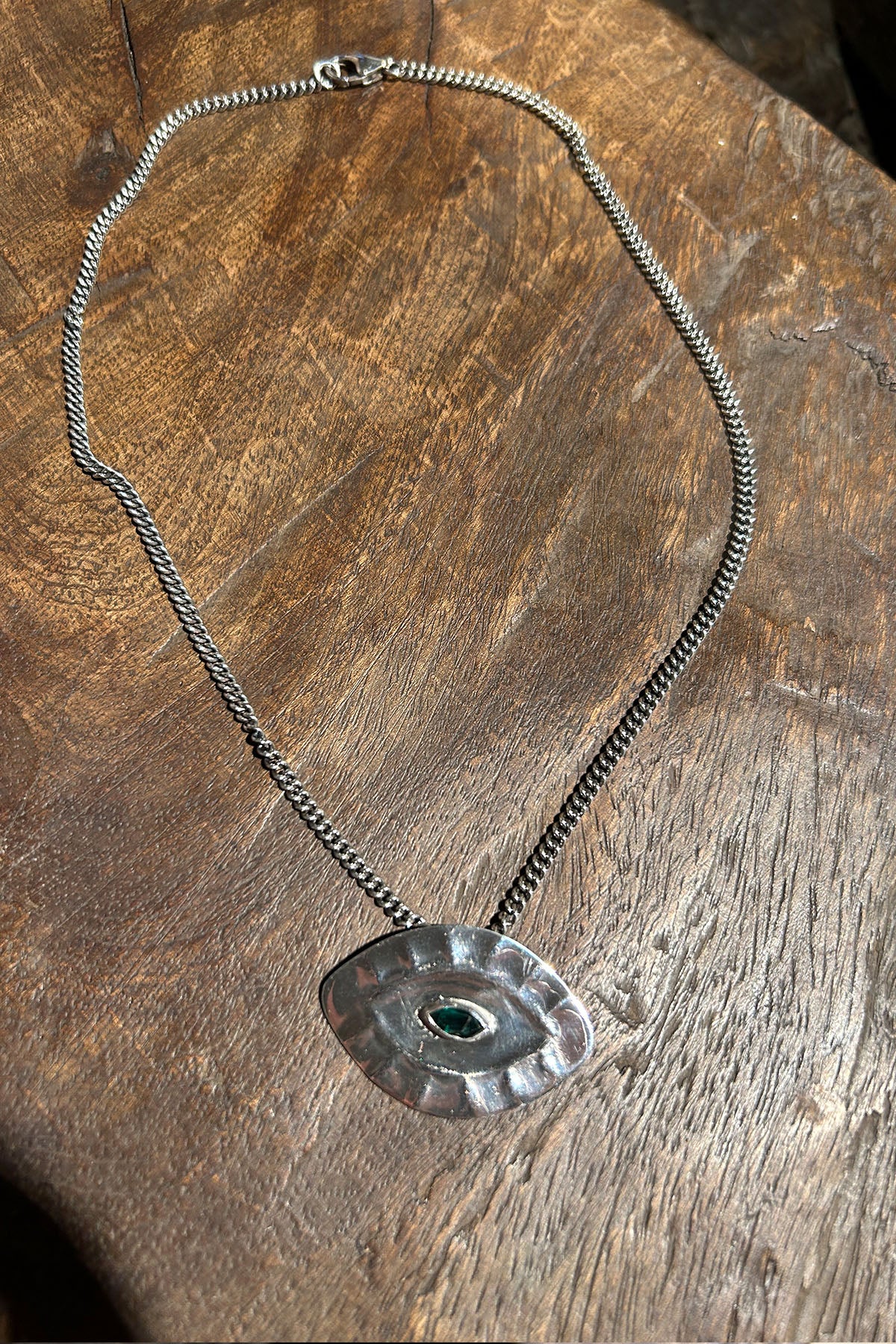 Necklace With Giant Eye Pendant - Nafsu I Silver 4 - Rabens Saloner