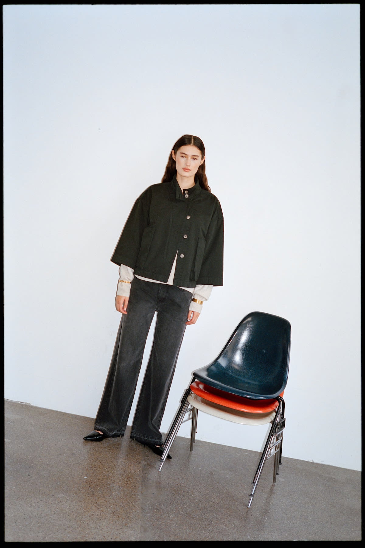 Fellini - Denim black straight pants I Washed black denim 12 - Rabens Saloner