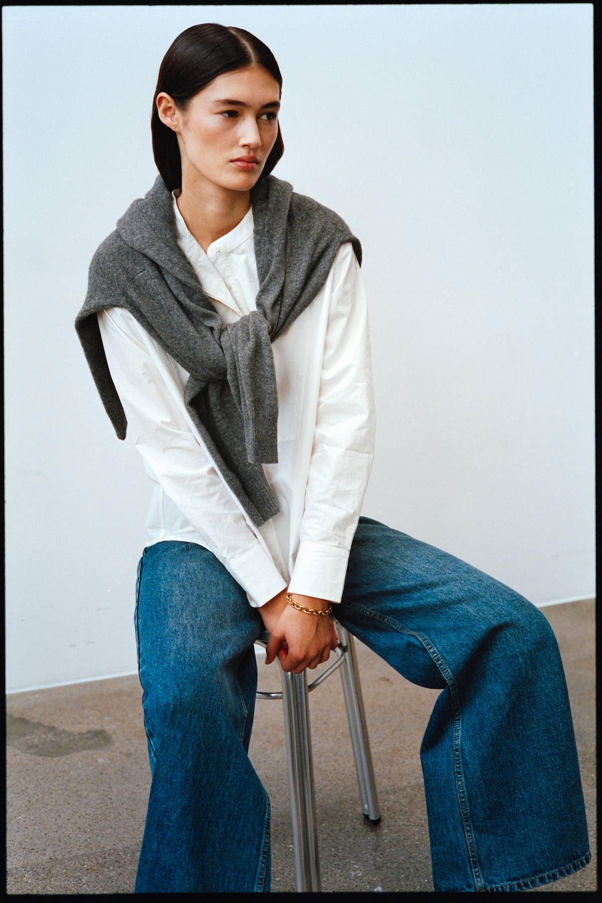 Sunny - Crisp cotton bib front shirt I White 5 - Rabens Saloner