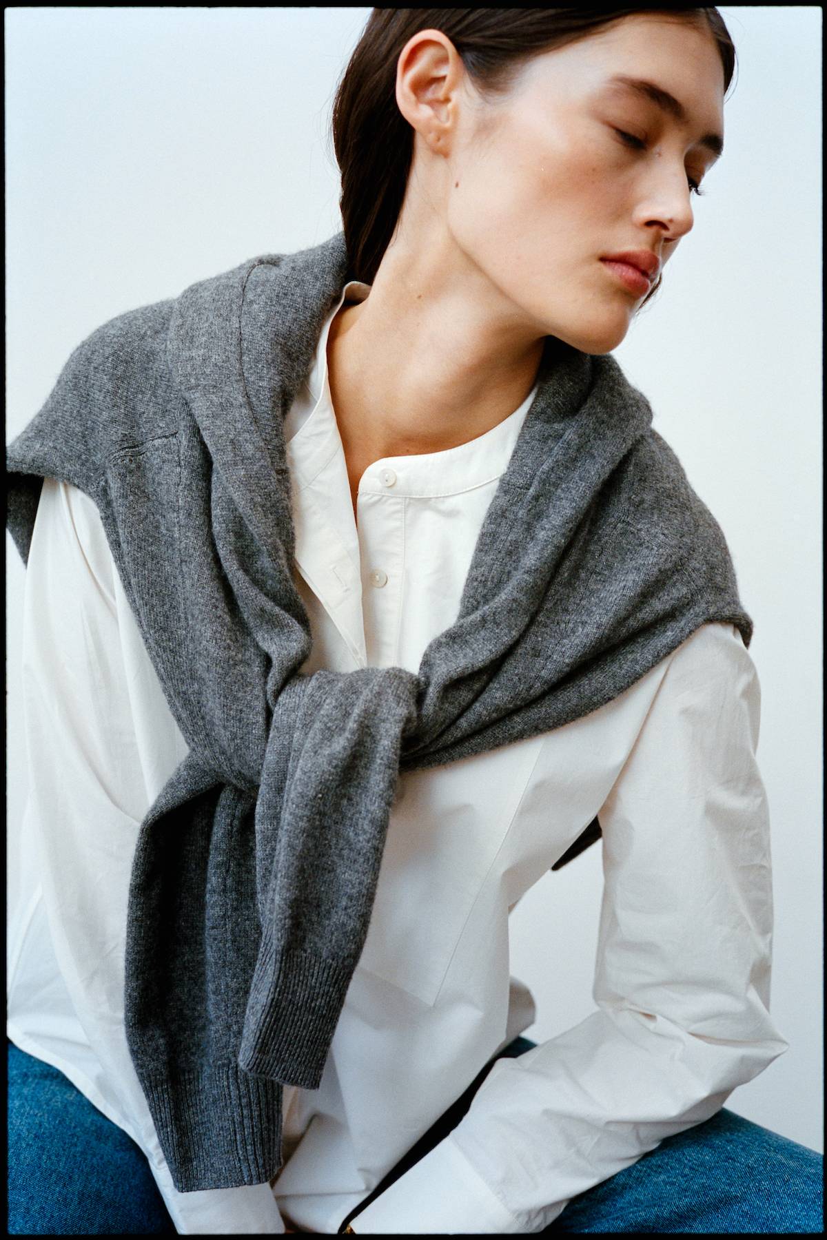 Sunny - Crisp cotton bib front shirt I White 6 - Rabens Saloner