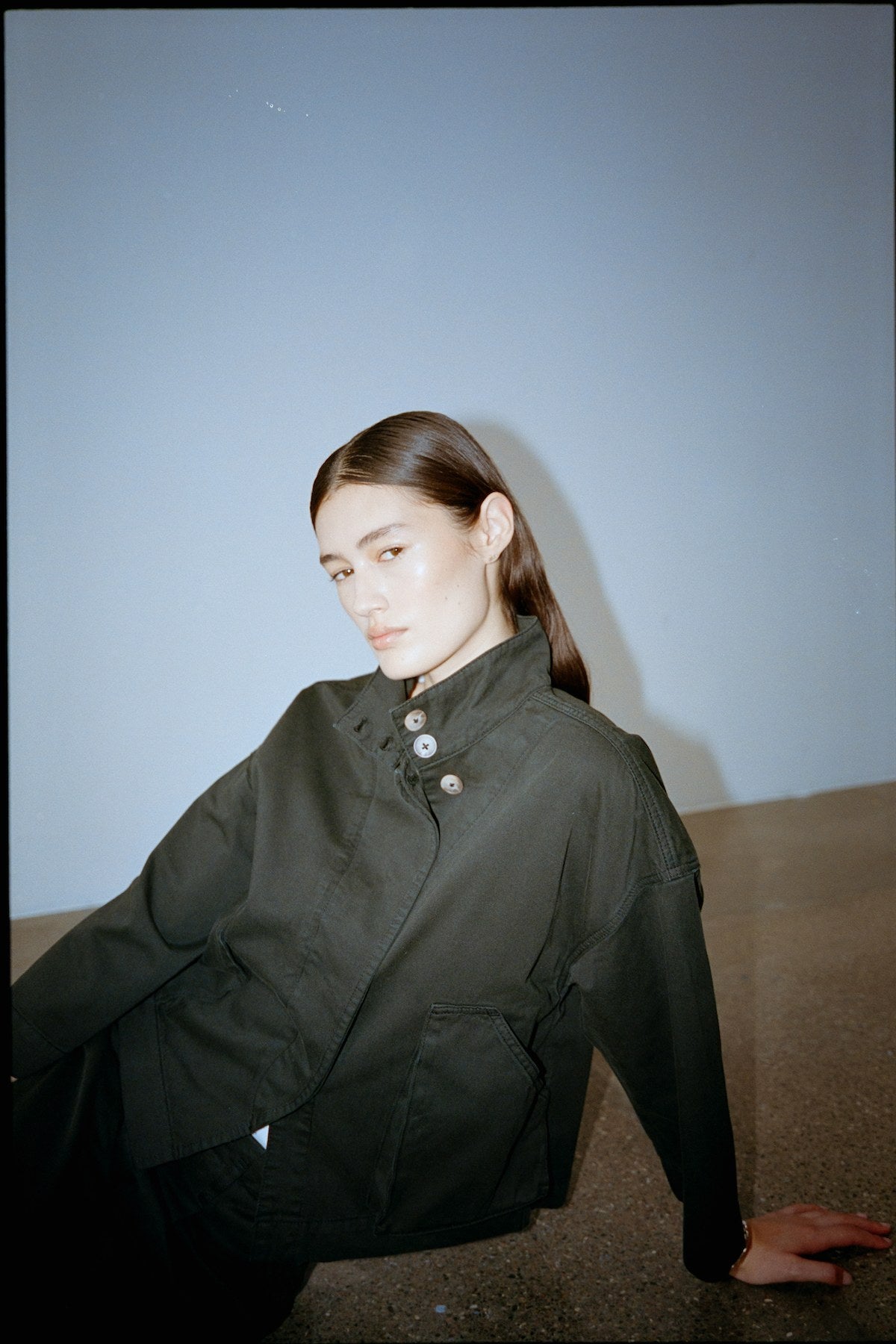 Katje - Canvas light jacket I Faded Black 6 - Rabens Saloner