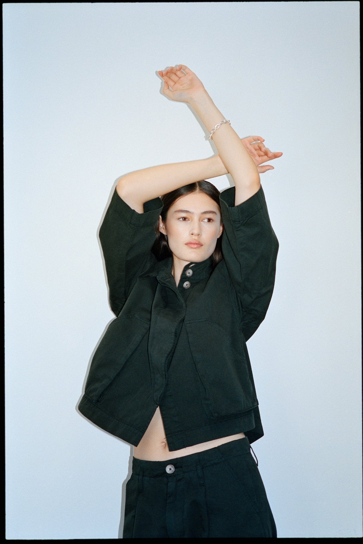 Katje - Canvas light jacket I Faded Black 1 - Rabens Saloner