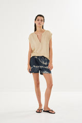 Rosalyn - Funnel web blouse I Sand    1 - Rabens Saloner