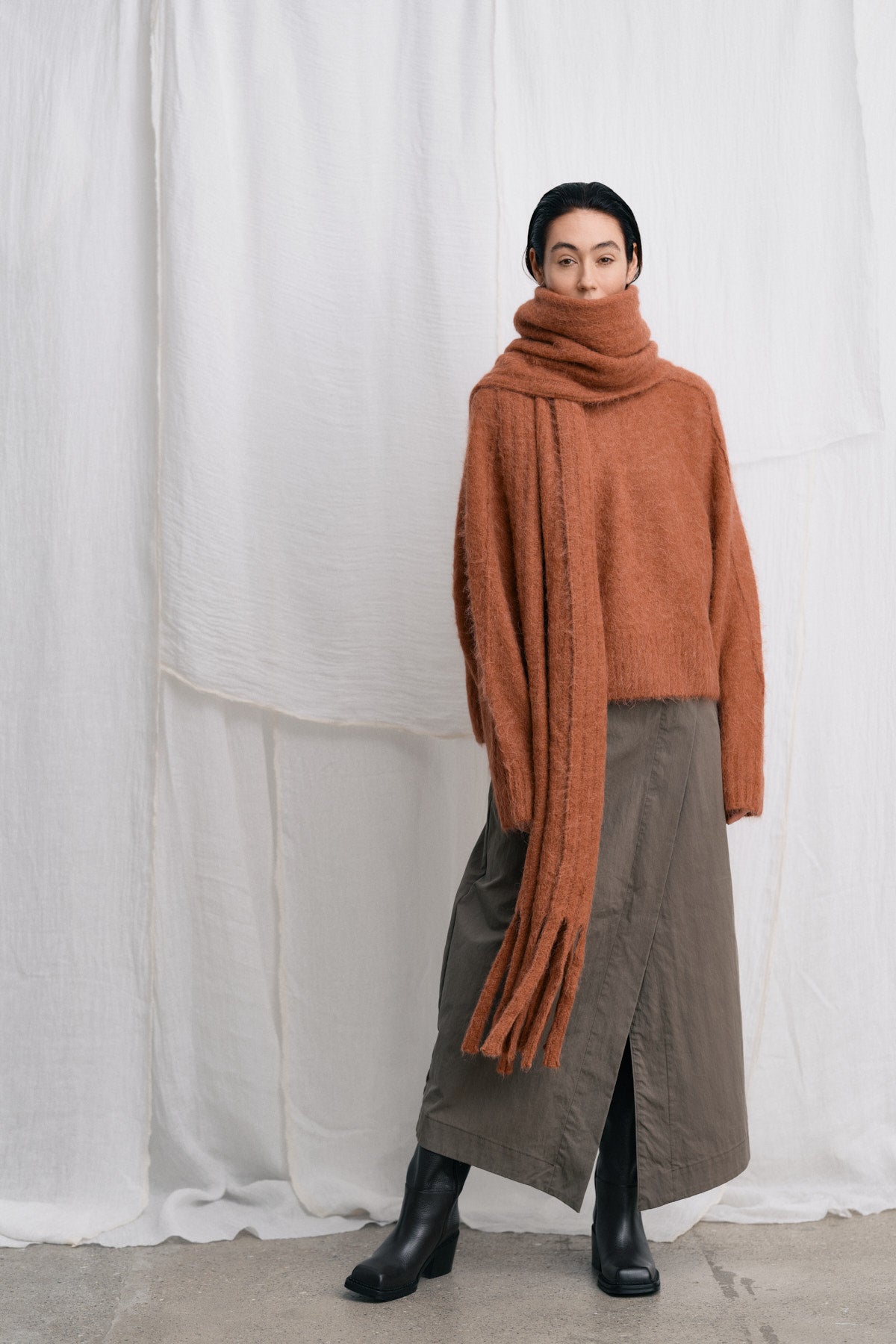 Moly - Utility long skirt I Asphalt 3 - Rabens Saloner