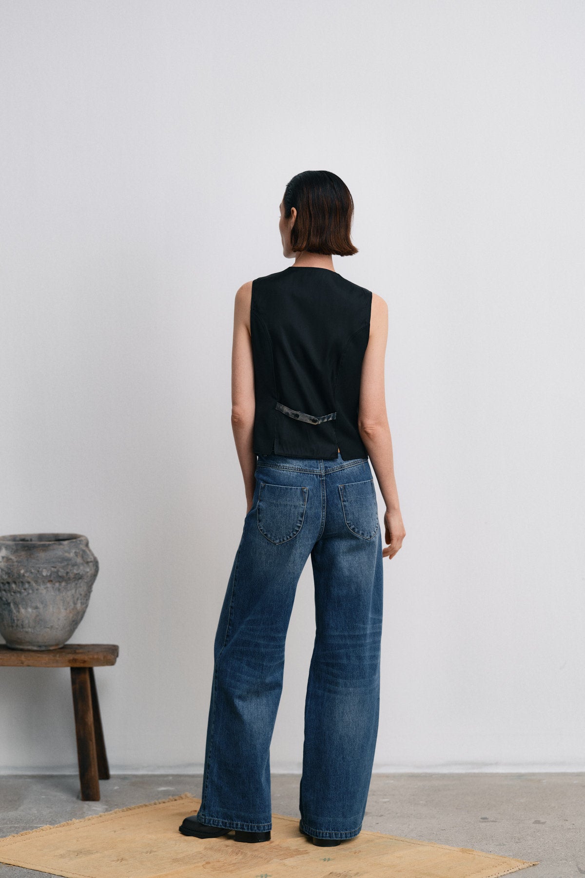 Dalia - Denim retro fit pants I Dark indigo 8 - Rabens Saloner