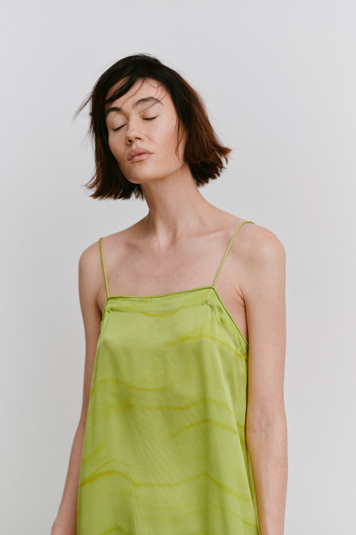 Laurentine - Chartreuse camisole dress I Chartreuse 4 - Rabens Saloner