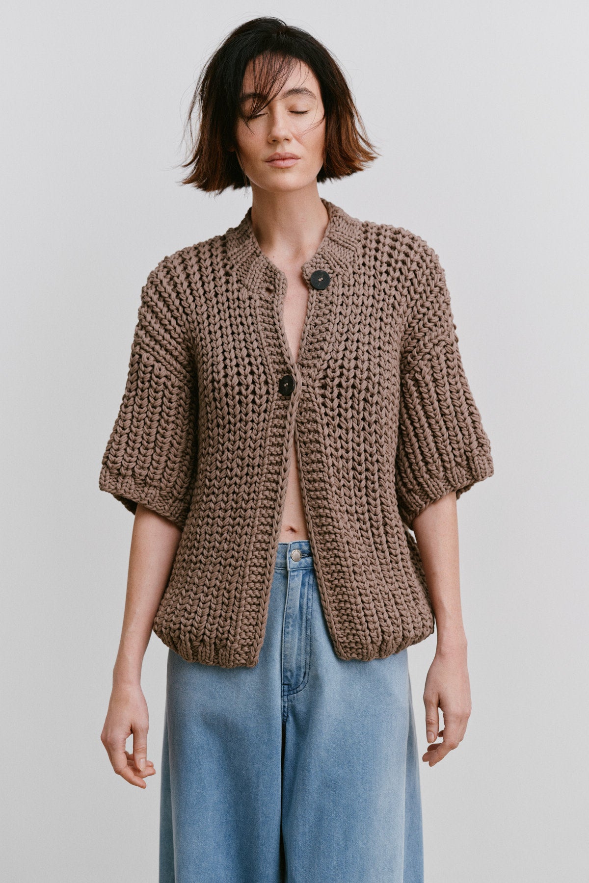 Alice - Rope knit cardigan I Blush 4 - Rabens Saloner