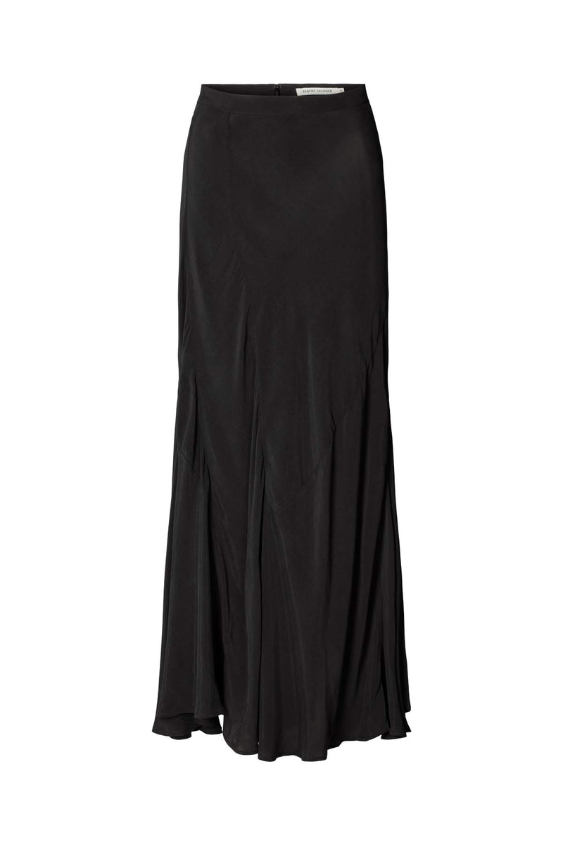 Jelena - Sandwashed long skirt I Black Black XS  3 - Rabens Saloner