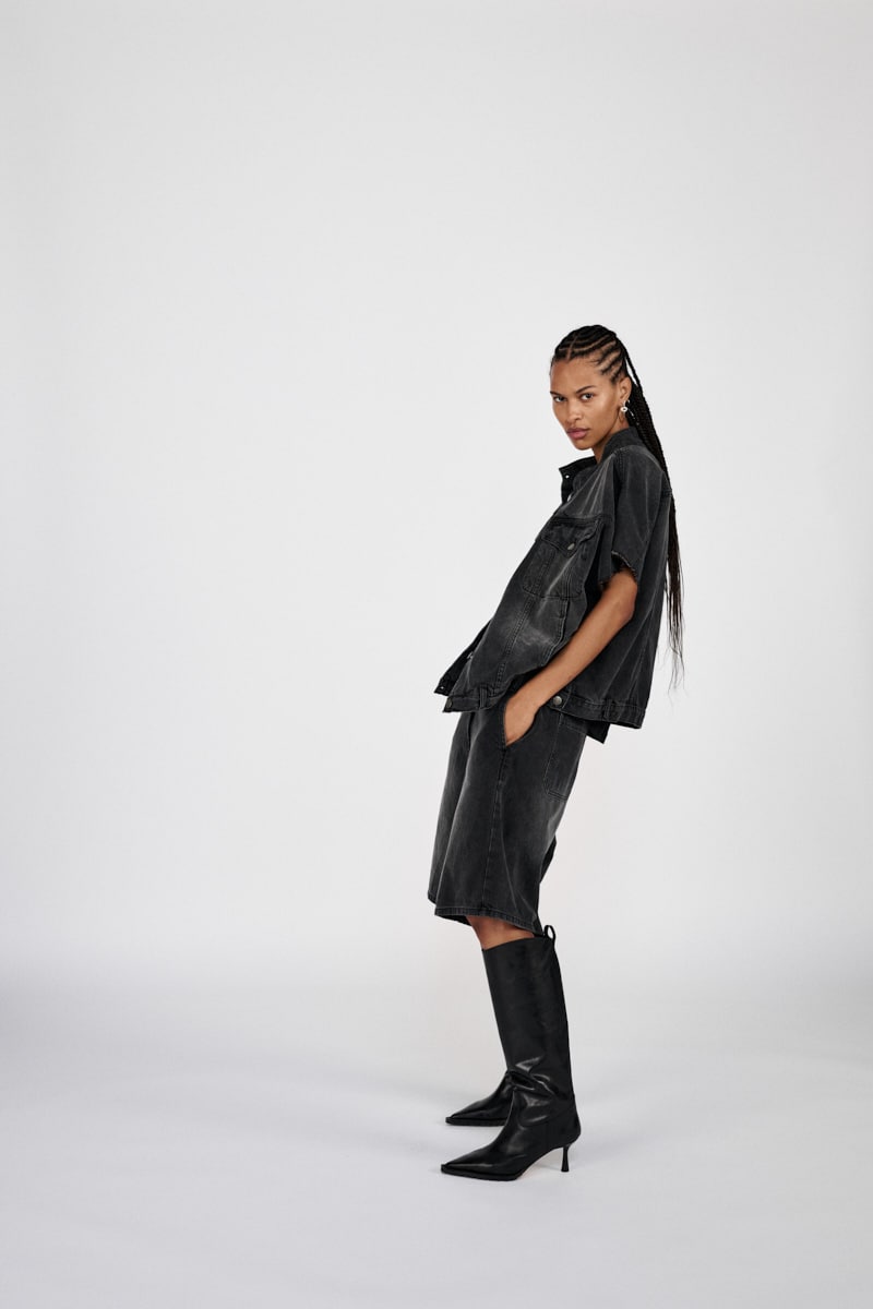 Mir - Denim vest jacket I Washed black denim 3 - Rabens Saloner