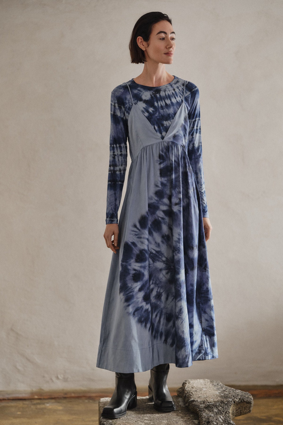 Xenia - Lava jersey t-shirt I Blue combo 6 - Rabens Saloner
