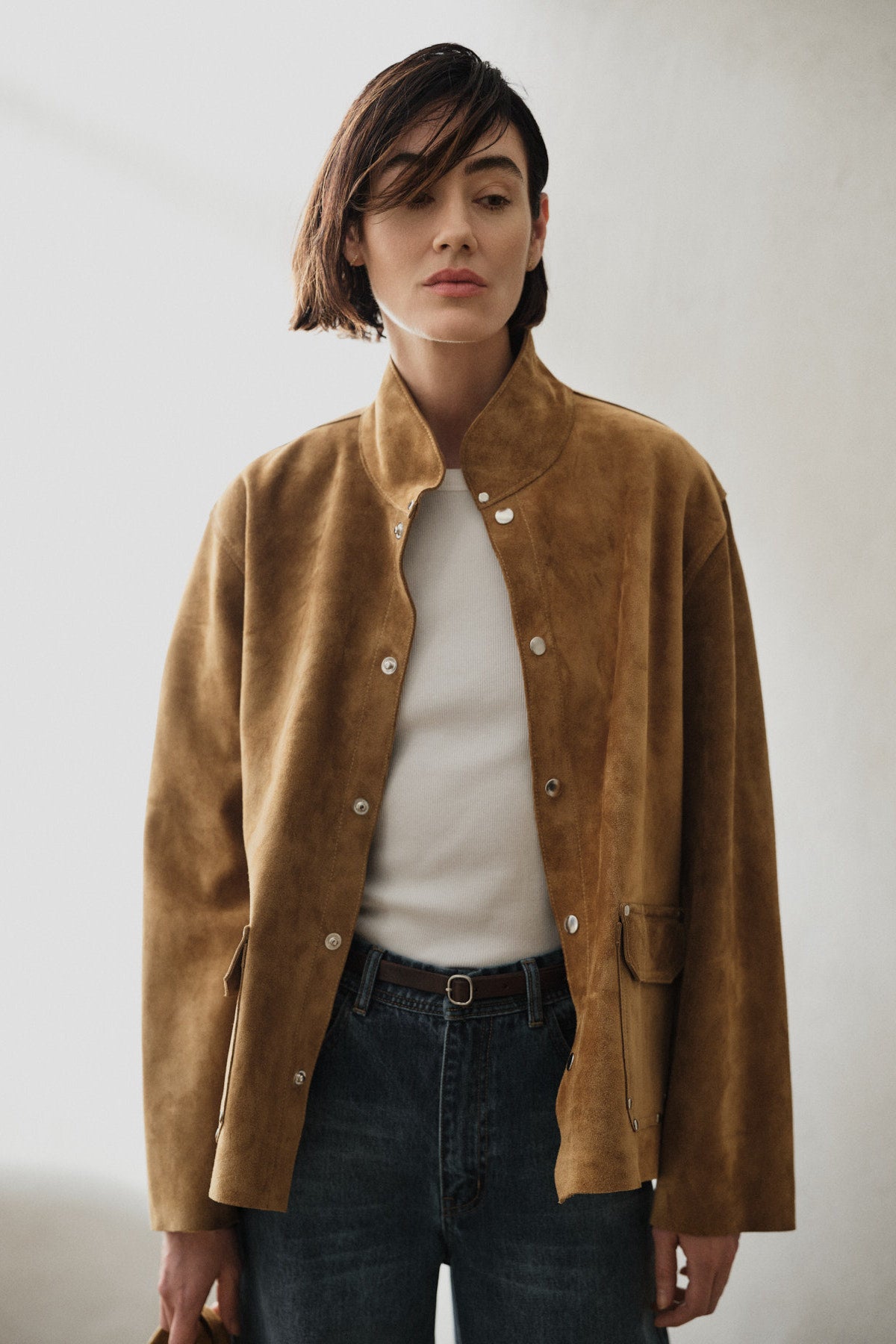 Thelma - Heavy suede jacket I Whiskey 10 - Rabens Saloner