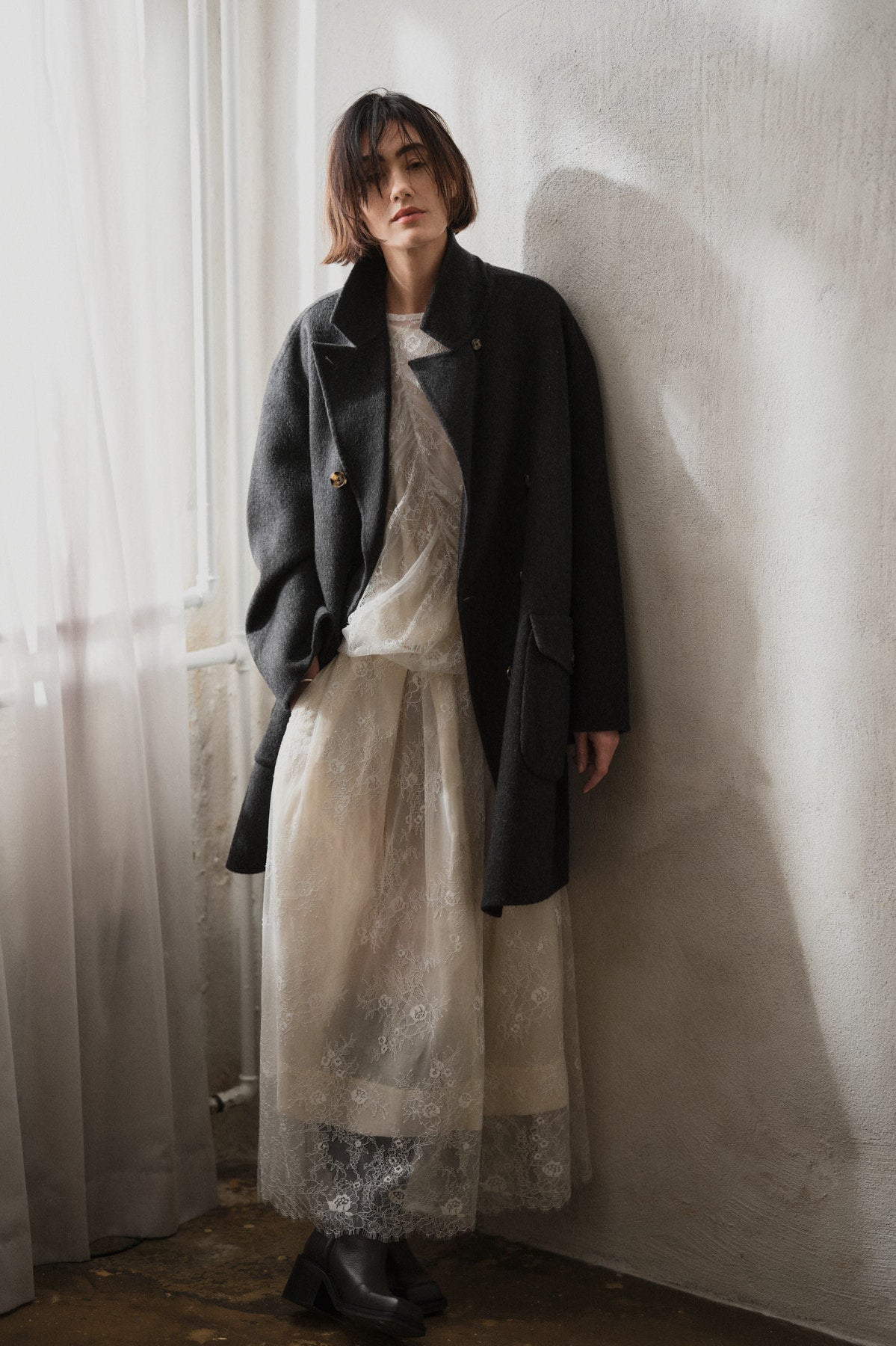Monette - Laced multi layer skirt I Off white 7 - Rabens Saloner