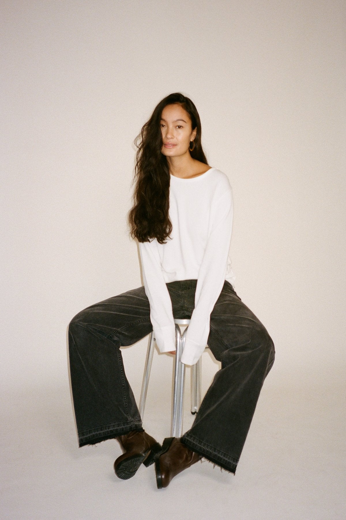 Fellini - Denim black straight pants I Washed black denim 4 - Rabens Saloner